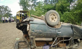 Hiện trường vụ tai nạn.