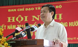 Phó thủ tướng Vương Đình Huệ phát biểu chỉ đạo tại Hội nghị Ban chỉ đạo Tây Nam bộ ngày 8/1. Ảnh: Cảnh Kỳ.