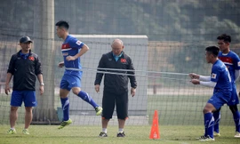 Thày trò HLV Park Hang seo tập luyện những buổi cuối cùng trước khi lên đường sang Trung Quốc tham dự VCK U23 châu Á. Ảnh: VSI.