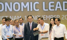 Ngày 29/10 tại Đà Nẵng, Chủ tịch nước Trần Đại Quang dự Chương trình Tổng duyệt các hoạt động của Tuần lễ Cấp cao APEC 2017. Ảnh: TTXVN.