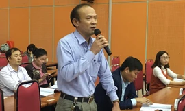 Đại diện trường ĐH đóng góp ý kiến cho dự thảo luật giáo dục ĐH. Ảnh: Nghiêm Huê.