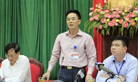 Ông Nguyễn Khánh Thăng, Phó Bí thư Thường trực quận Nam Từ Liêm nói về vụ Bí thư phường Mỹ Đình 1 liên quan đường dây lô đề. Ảnh: Trường Phong.