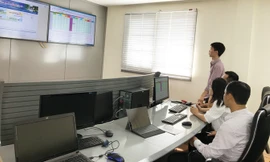 Trung tâm quản lý và xử lý dữ liệu quan trắc môi trường - Chi cục bảo vệ môi trường Hà Nội. Ảnh: Minh Tuấn.