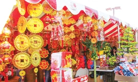 Gian hàng Tết của người Việt ở hải ngoại.
