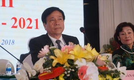 NSND Trần Quốc Chiêm đắc cử Chủ tịch Hội liên hiệp VHNT Hà Nội. Ảnh: Nguyên Khánh.