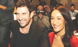 Maggie Q và vị hôn phu Dylan McDermott đến Việt Nam khuyên mọi người không sử dụng sừng tê giác. Ảnh: Như Ý.