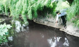 Suối Ea Dier ô nhiễm nặng vì chất thải.