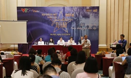 Họp báo đánh dấu sự trở lại của Giai điệu Tự hào, sẽ lên sóng tối thứ Bảy cuối cùng hàng tháng trên VTV1. Ảnh: BTC.