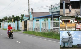 Diện mạo nông thôn mới (ảnh lớn) và những bất cập (ảnh nhỏ). Ảnh: PV.