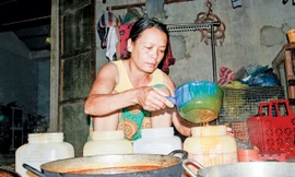 Làng mì Quảng 'có chân'