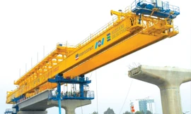 Gói thầu số 2 (đoạn đi trên cao) tuyến metro số 1 đang được thi công.