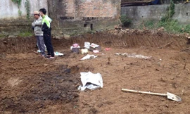 Hiện trường khu vực phát hiện nhiều bộ xương