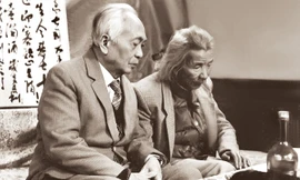 Ðại tướng Võ Nguyên Giáp với Văn Cao.