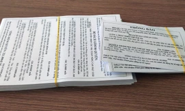 Tập tờ thông báo chào mời mua sách mà các trường nhận được.