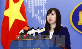 Người phát ngôn Bộ Ngoại giao Lê Thị Thu Hằng. (Ảnh: An Đăng/TTXVN)