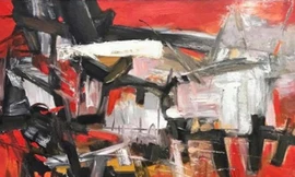 Bức “Dư âm phố cổ” của họa sĩ Phạm An Hải vẫn được treo trong nhà nhưng đã xuất hiện tranh làm giả. Ảnh: P.A.H.