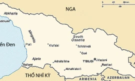 Nga và Gruzia có chung đường biên giới.