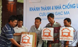 Khánh thành 4 căn nhà chống lũ cho cựu binh Gạc Ma