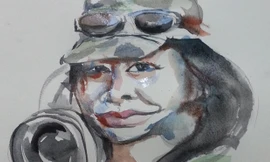 Tranh của Nguyễn Văn Hổ.