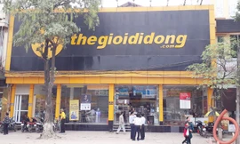 Vi phạm biển quảng cáo tại các cửa hàng TGDĐ tại Hà Nội.