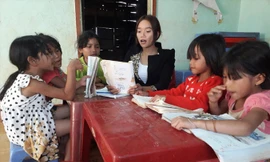 Lớp học thêm tình thương của chị H’Blao. Ảnh: Nhân vật cung cấp.