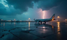 Gần 270 chuyến bay hoãn hủy, hàng nghìn người mắc kẹt trong giông bão 