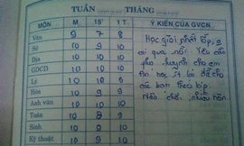 Sổ liên lạc có lời phê... ‘nên chơi nhiều hơn’