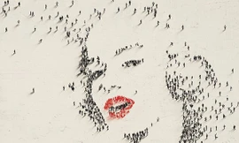 Hàng nghìn người 'vẽ' chân dung của Marilyn Monroe