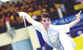 Trà My vô địch thế giới nội dung kiếm thuật năm 2008 Ảnh: TT