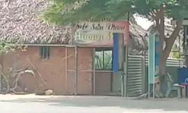 Quán cà phê xảy ra vụ án.