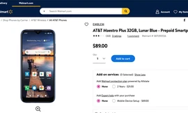 Mẫu điện thoại Maetro Plus do VinSmart sản xuất được bán trên trang Walmart.com (Ảnh chụp màn hình)