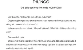 Bức thư thầy hiệu trưởng gửi học sinh trước mùa thi gây xúc động