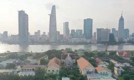 Khu đô thị mới Thủ Thiêm hướng về trung tâm quận 1, TPHCM. Ảnh: PV 