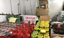 Ngoài 10 triệu tiền phạt liên quan đến băng rôn, đơn vị tổ chức bị phạt thêm 50 triệu vì để lọt bốn ngành hàng không đúng đăng ký. Ảnh: NGUYÊN KHÁNH ​