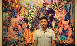 Bùi Quốc Khánh và trích đoạn Ði về phía trước (160X200cm) 