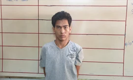 Ðối tượng Lương Tuấn Bửu bị bắt. Ảnh: Văn Minh