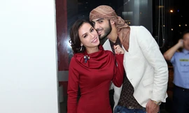 'Trai đẹp' Omar âu yếm hôn má Huyền Ny