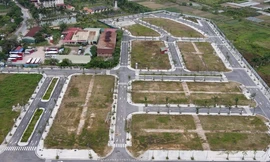 Một khu đất đấu giá ở Đông Anh (Ảnh: Hà Phong).