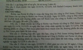 Sao bóng đá MU 'đi buôn' trên đề thi 'lạ'