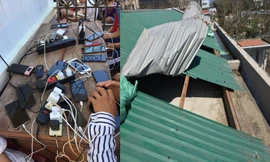 Ngân hàng Agribank ở huyện đảo Lý Sơn hỗ trợ người dân sau bão số 9