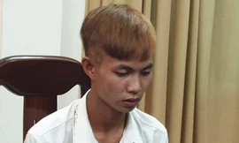 Nguyễn Lâm tại cơ quan công an. Ảnh: CACC