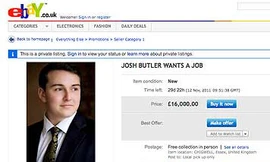 'Bán thân' trên eBay để... tìm việc