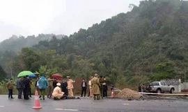 Hiện trường vụ tai nạn.