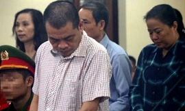 Các bị cáo trong phiên tòa sáng nay 14/10