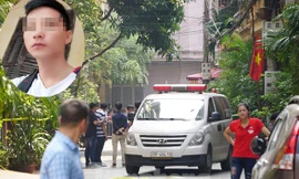 Giàng A Dông (ảnh nhỏ) và hiện trường bị phong tỏa. 