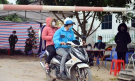 Ảnh: Chốt kiểm soát dịch bệnh ở Hải Dương