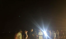 Hiện trường vụ tai nạn.