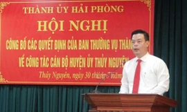 Ông Nguyễn Văn Thép - Giám đốc Sở NN&PTNT được bổ nhiệm làm Bí thư Huyện ủy Thủy Nguyên.