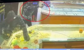 Hình ảnh 2 tên cướp gây án tại huyện Kim Thành, tỉnh Hải Dương tối 7/6.