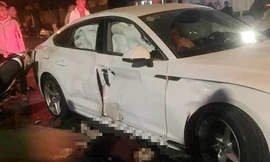 Hiện trường vụ tai nạn.